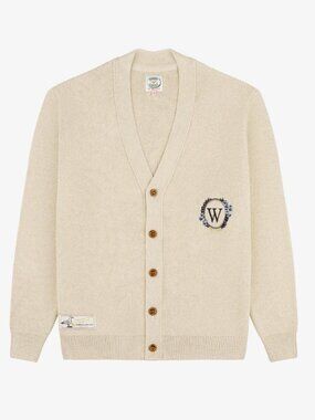 Dinner Service NY Tan Cardigan in XL